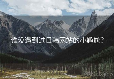 谁没遇到过日韩网站的小尴尬? 谁没遇到过日韩网站的小尴尬?