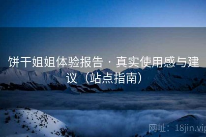 饼干姐姐体验报告 · 真实使用感与建议（站点指南）